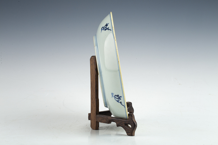 古玩陶瓷清雍正·青花三多紋盤拍賣，當前價格964元