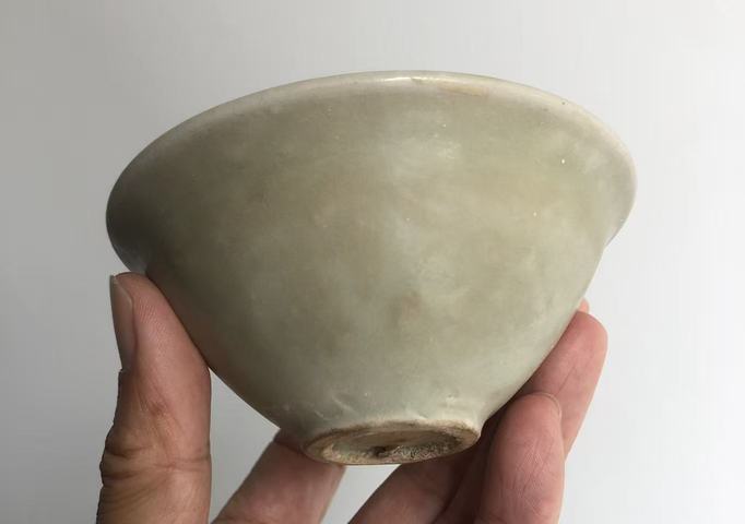 古玩陶瓷耀州窯青釉盞真品鑒賞圖