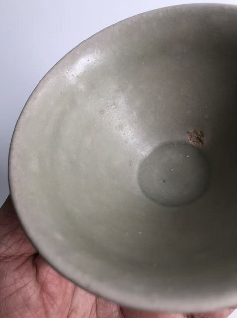 古玩陶瓷耀州窯青釉盞真品鑒賞圖