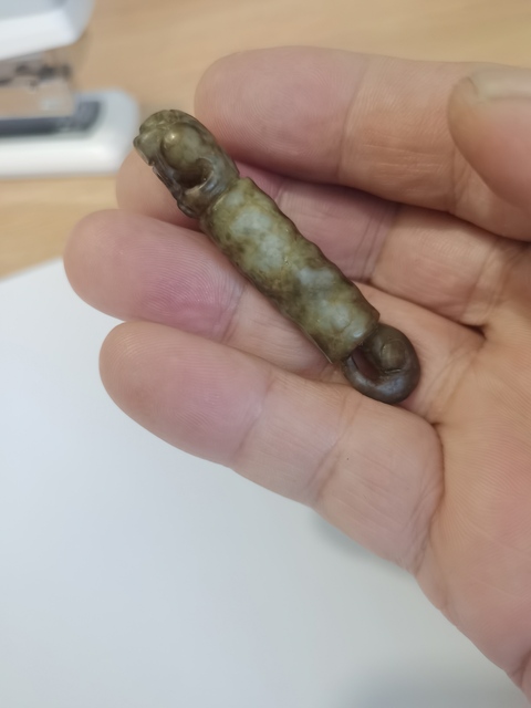 古玩玉器玉龍形飾真品鑒賞圖