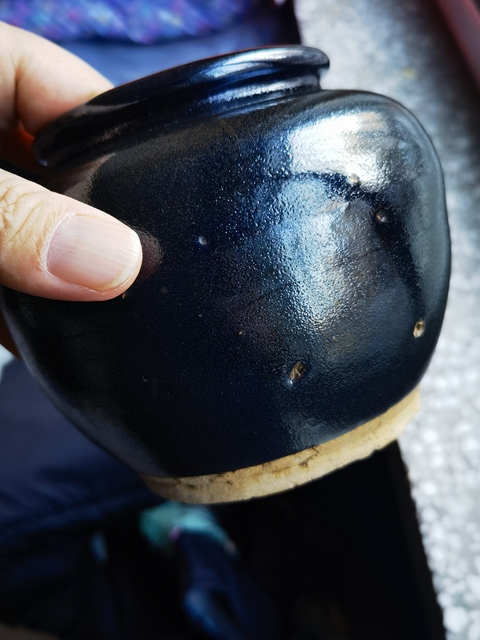 古玩陶瓷磁州窯黑釉茶入真品鑒賞圖