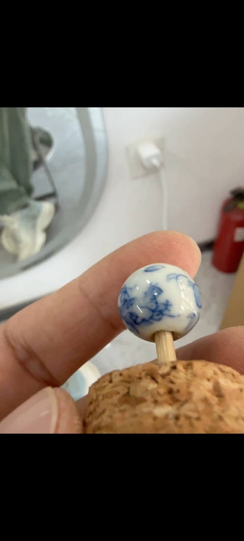 古玩陶瓷青花龍紋珠子真品鑒賞圖