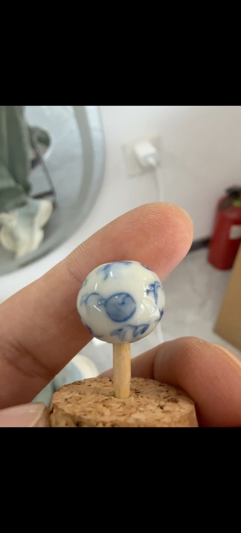 古玩陶瓷青花龍紋珠子真品鑒賞圖