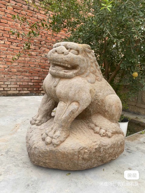 古玩雜項青石獅子真品鑒賞圖