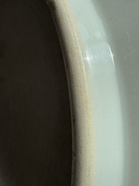 古玩陶瓷青花柳下雙駿盤真品鑒賞圖