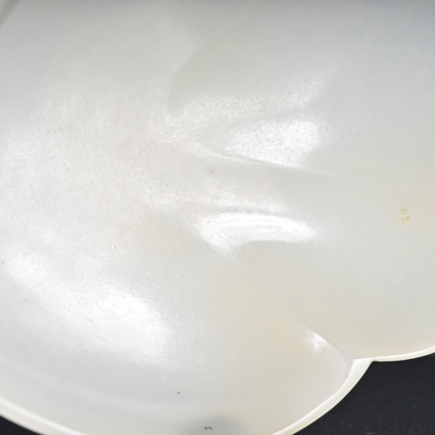 古玩玉器蘭花形筆舔真品鑒賞圖