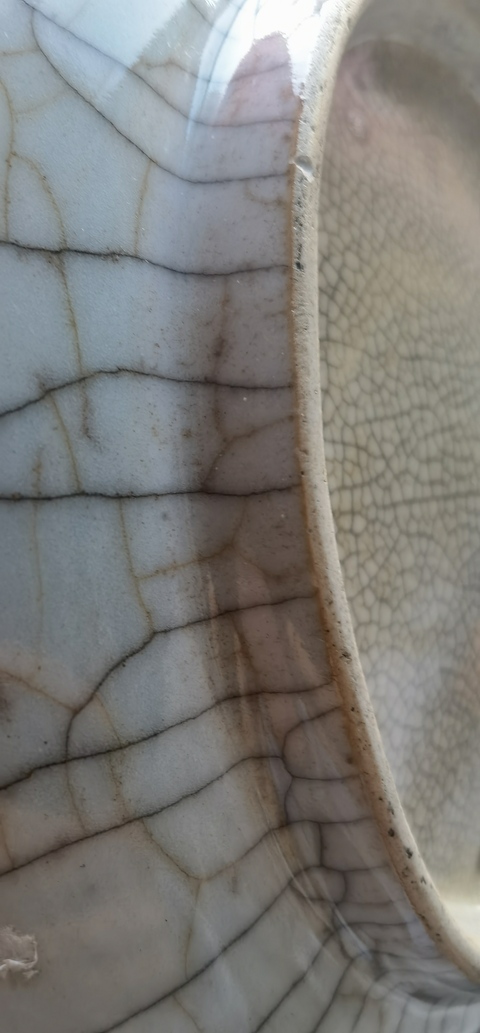 古玩陶瓷哥釉七星盤真品鑒賞圖