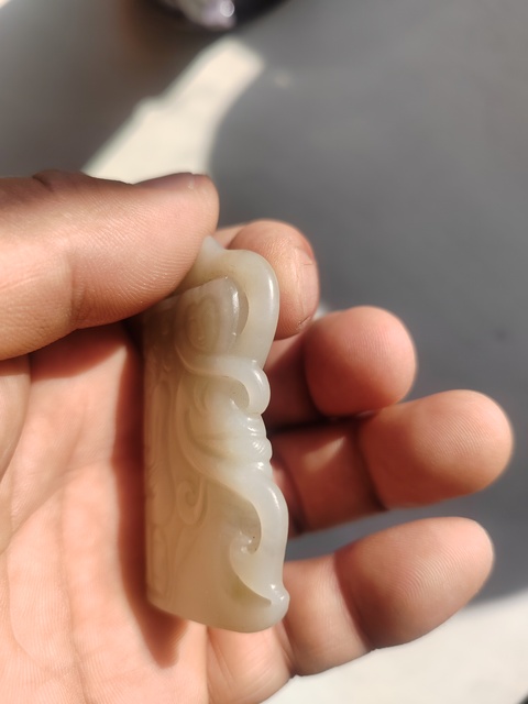 古玩玉器和田玉雕“舞女牌”真品鑒賞圖