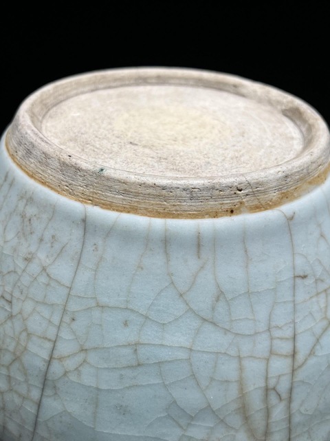 古玩陶瓷仿官釉太白罐真品鑒賞圖