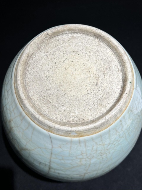 古玩陶瓷仿官釉太白罐真品鑒賞圖