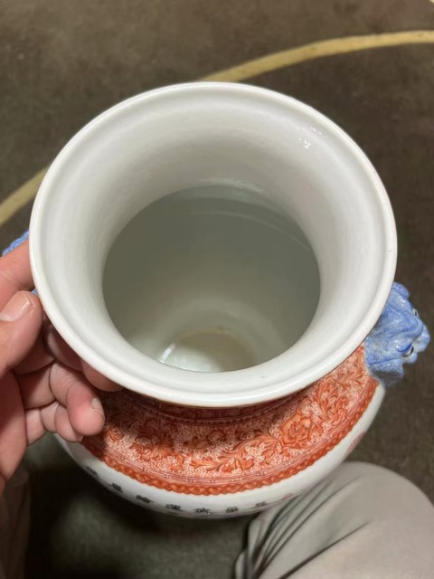 古玩陶瓷民國 新粉彩十二生肖雙獸耳尊真品鑒賞圖