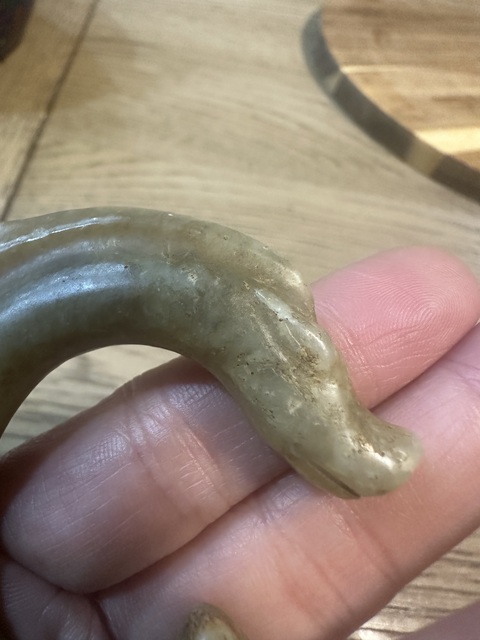 古玩玉器仿古玉龍型件真品鑒賞圖