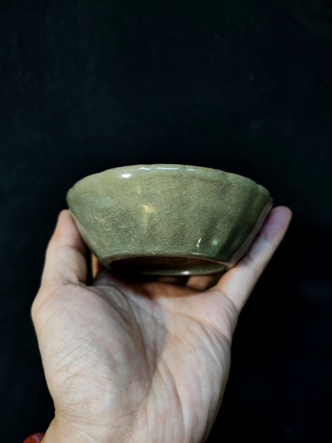 古玩陶瓷龍泉青瓷蔗椴洗真品鑒賞圖