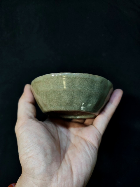 古玩陶瓷龍泉青瓷蔗椴洗真品鑒賞圖