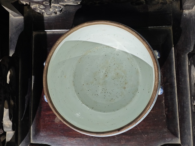 古玩陶瓷青花纏枝花紋四系粥罐真品鑒賞圖