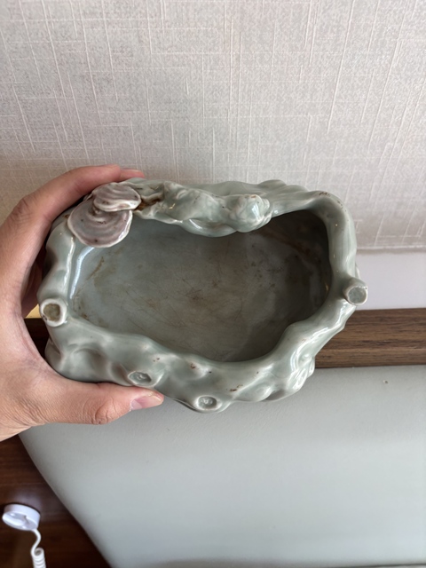 古玩陶瓷如意形三足洗真品鑒賞圖