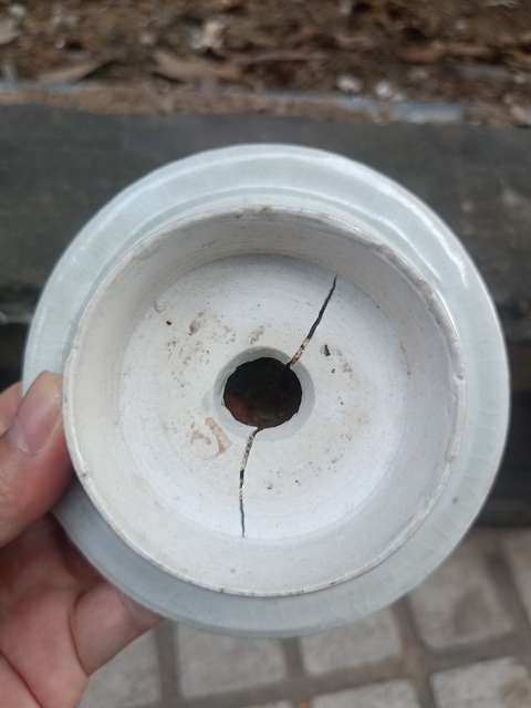 古玩陶瓷湖田窯青白釉臺盞真品鑒賞圖