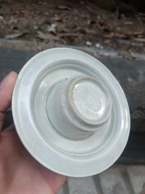 古玩陶瓷湖田窯青白釉臺盞真品鑒賞圖