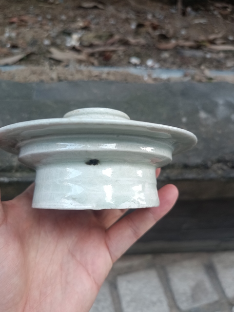 古玩陶瓷湖田窯青白釉臺盞真品鑒賞圖