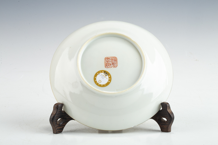 古玩陶瓷清咸豐·粉彩無雙譜人物詩文折腰盤拍賣，當(dāng)前價格1472元