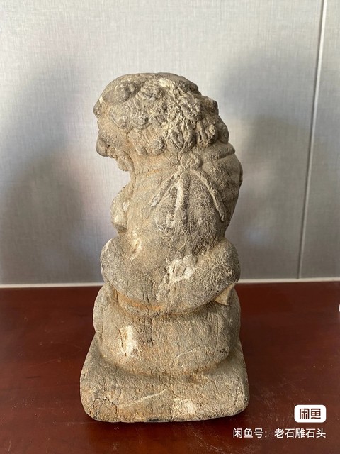 古玩雜項青石獅子真品鑒賞圖