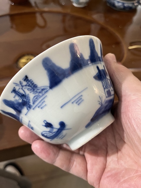 古玩陶瓷青花蓋碗真品鑒賞圖