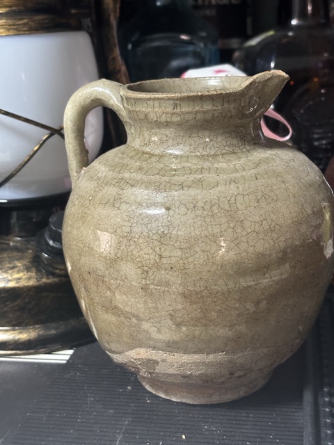 古玩陶瓷元末明初·青釉鴨嘴壺拍賣，當前價格198元