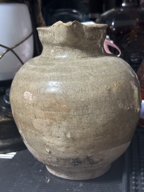 古玩陶瓷元末明初·青釉鴨嘴壺拍賣，當前價格198元