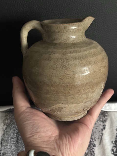 古玩陶瓷元末明初·青釉鴨嘴壺拍賣，當前價格198元