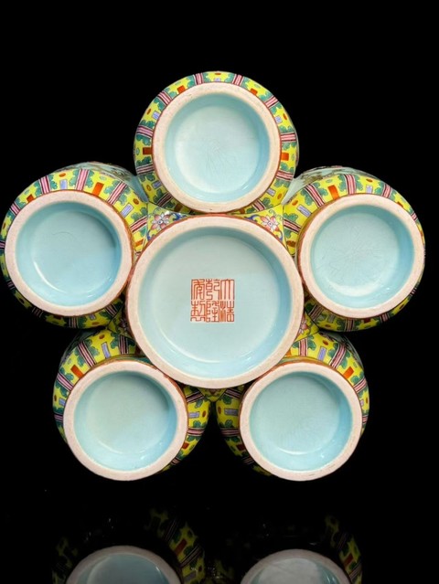 古玩陶瓷粉彩五連瓶真品鑒賞圖