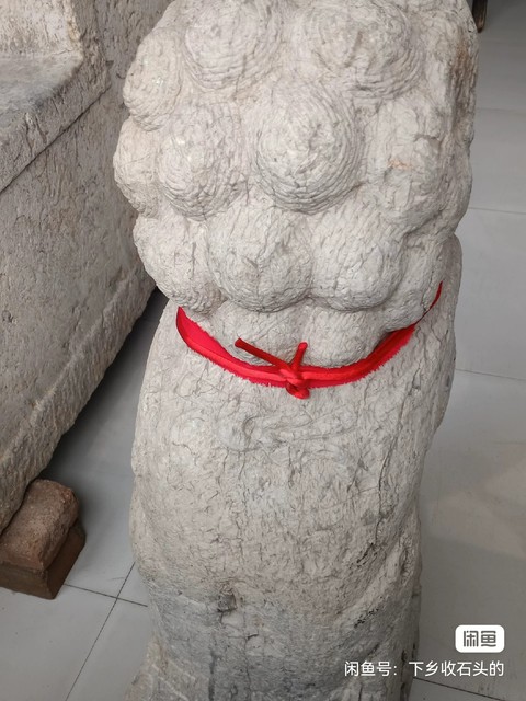 古玩雜項青石獅子真品鑒賞圖