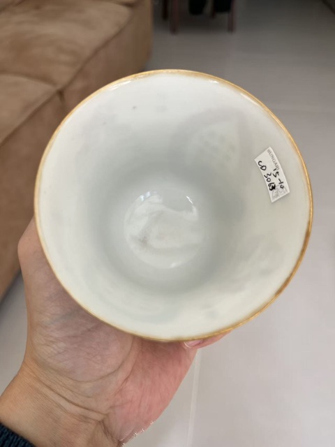 古玩陶瓷無雙譜粉彩蓋杯真品鑒賞圖