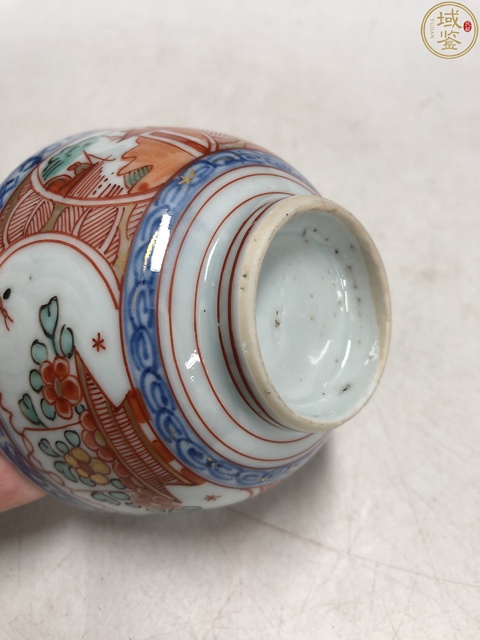 古玩陶瓷康熙·青花五彩開窗山水花籃紋杯拍賣，當前價格1388元