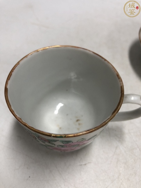 古玩陶瓷清晚·廣彩花鳥紋杯碟一套拍賣，當(dāng)前價格1388元