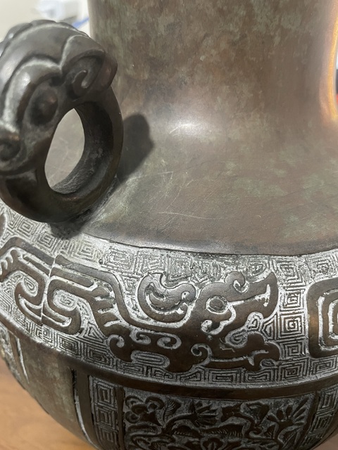 古玩銅器銅瓶真品鑒賞圖