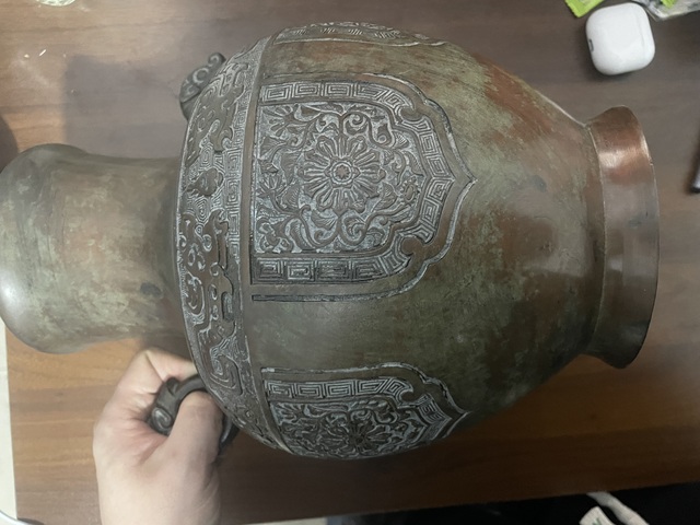 古玩銅器銅瓶真品鑒賞圖