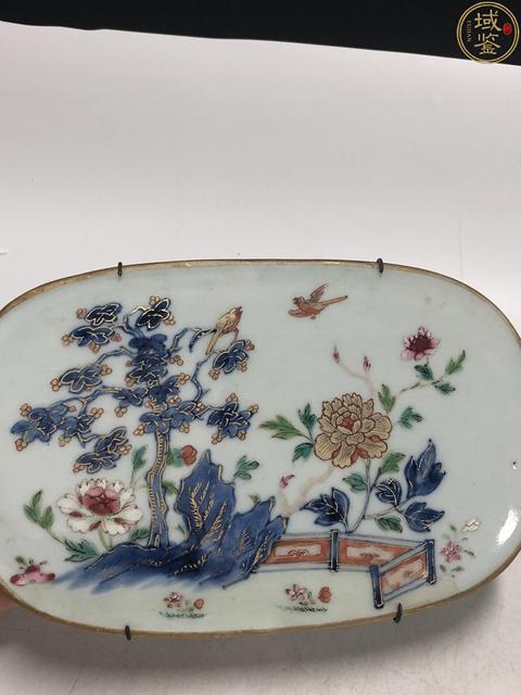 古玩陶瓷清 乾隆清花粉柴花鳥紋瓷板拍賣，當前價格868元