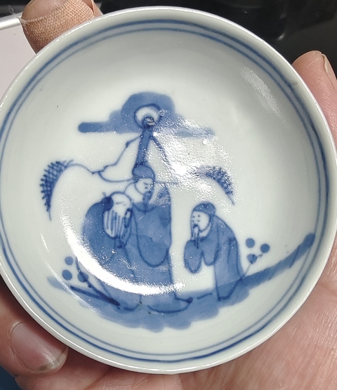 古玩陶瓷晚清青花小碟真品鑒賞圖