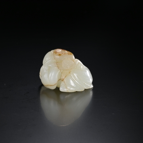 古玩玉器持荷童子真品鑒賞圖