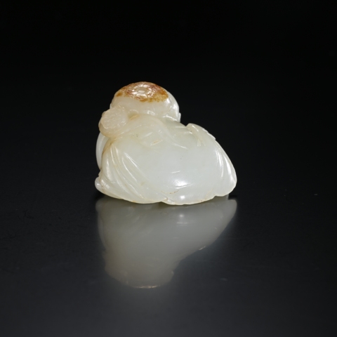 古玩玉器持荷童子真品鑒賞圖