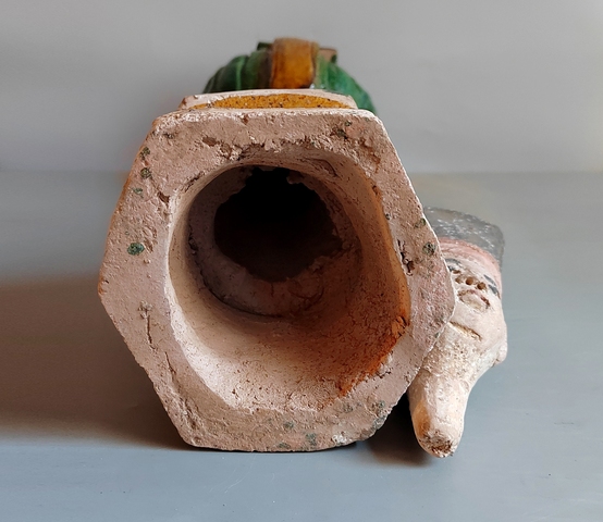 古玩陶瓷碩大的明代三彩人物俑45.5厘米拍賣，當前價格342元