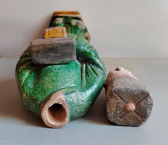 古玩陶瓷碩大的明代三彩人物俑45.5厘米拍賣，當前價格342元