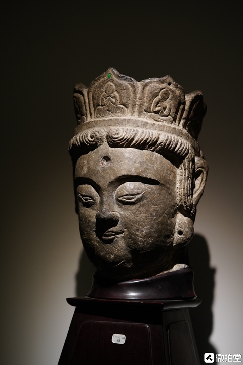 古玩雜項石佛首真品鑒賞圖