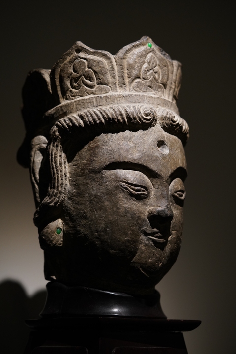 古玩雜項石佛首真品鑒賞圖