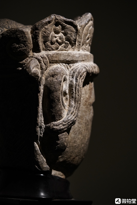 古玩雜項石佛首真品鑒賞圖