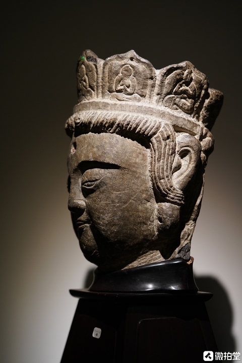 古玩雜項石佛首真品鑒賞圖