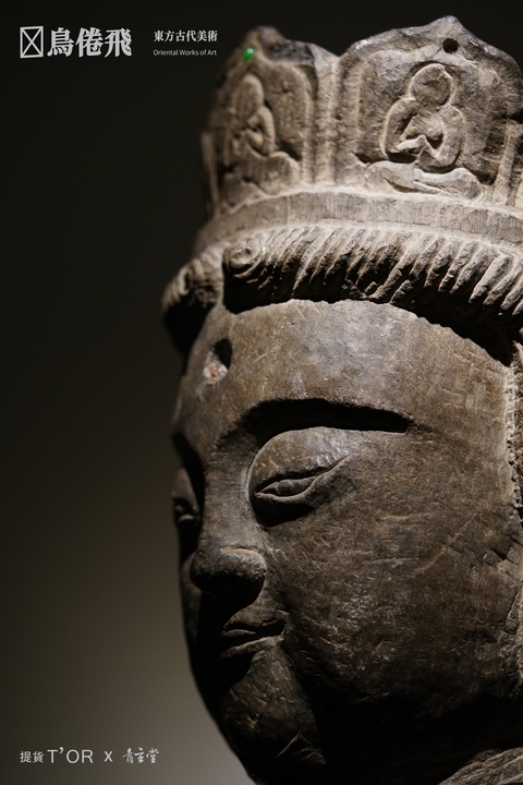 古玩雜項石佛首真品鑒賞圖