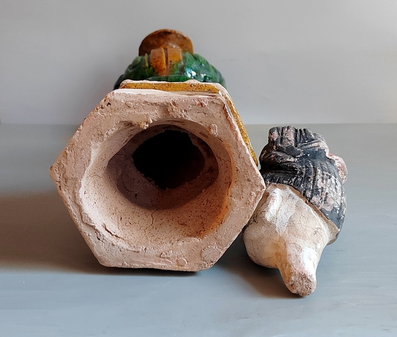 古玩陶瓷明代·三彩仕女俑真品鑒賞圖