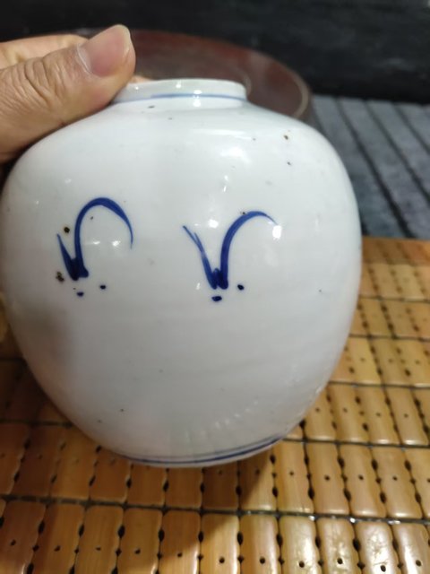 古玩陶瓷青花人物故事紋蓋罐真品鑒賞圖