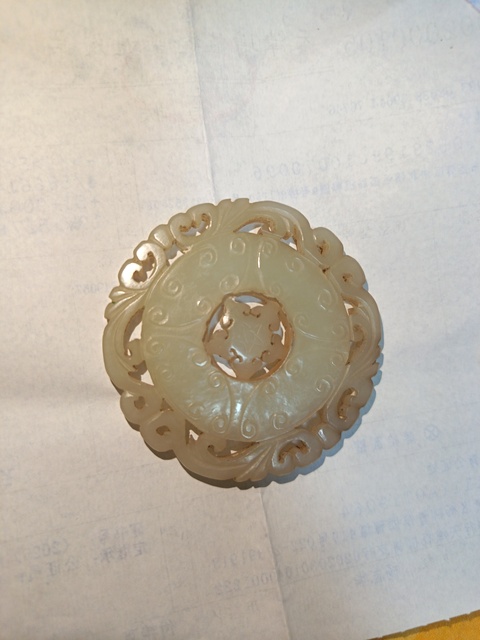 古玩玉器清代玉轉心佩真品鑒賞圖